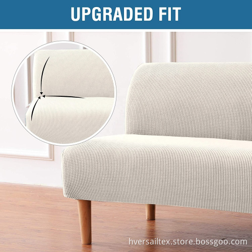 Armless Futon Cover Stretch Sofa Bed Slipcover